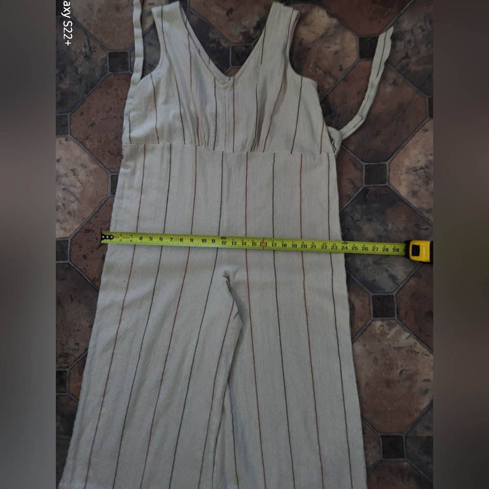 WORLD MARKET SIZE XL. Sleeveless Cream Jumpsuit - Picture 8 of 11